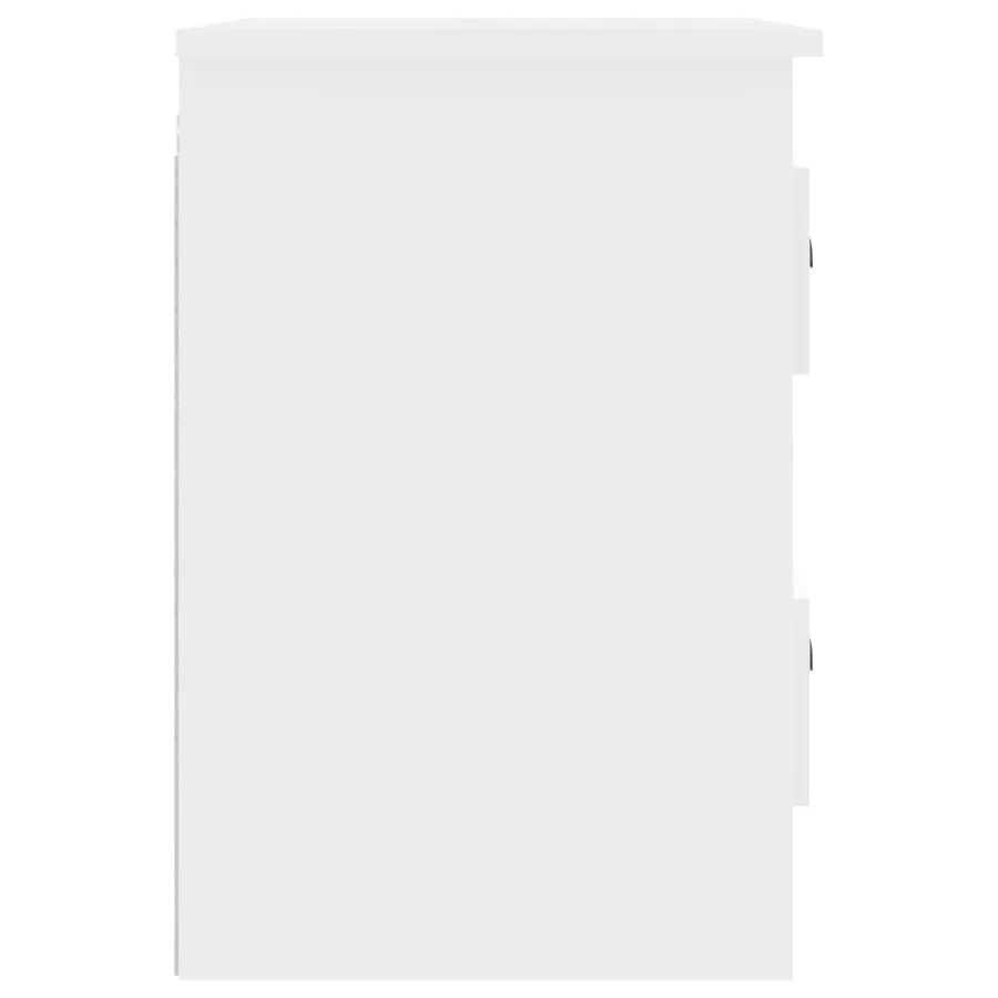 Table de chevet murale blanc brillant 41,5x36x53 cm - 8