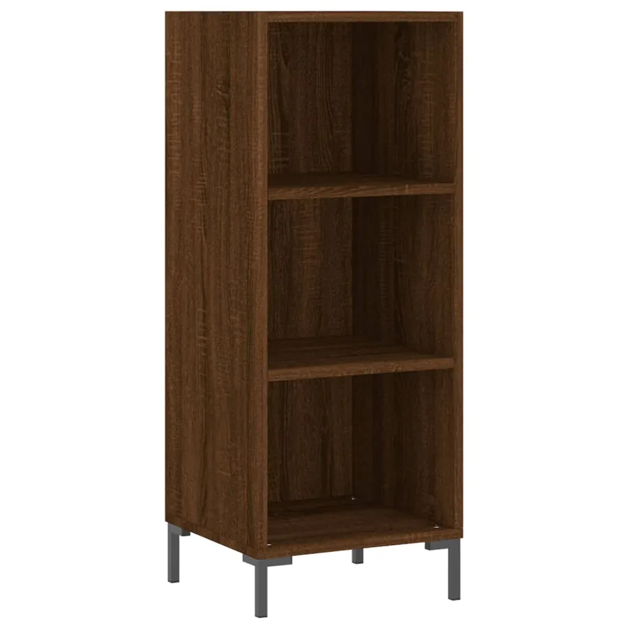 Buffet chêne marron 34,5x32,5x90 cm bois d'ingénierie - 2