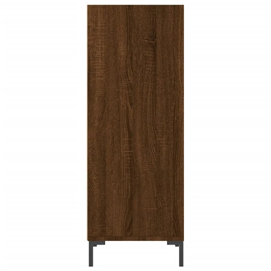 Buffet chêne marron 34,5x32,5x90 cm bois d'ingénierie - 5