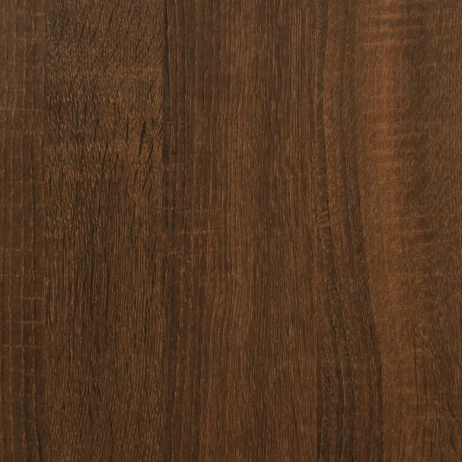 Buffet chêne marron 34,5x32,5x90 cm bois d'ingénierie - 8
