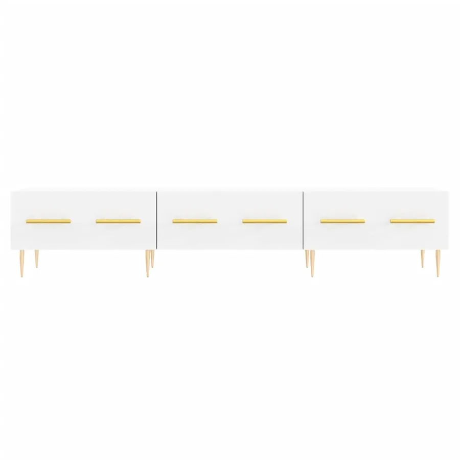 Meuble TV blanc 150x36x30 cm bois d'ingénierie - 5