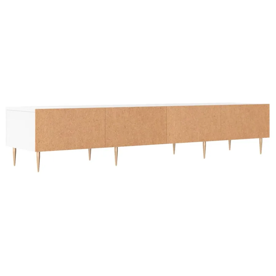 Meuble TV blanc 150x36x30 cm bois d'ingénierie - 8