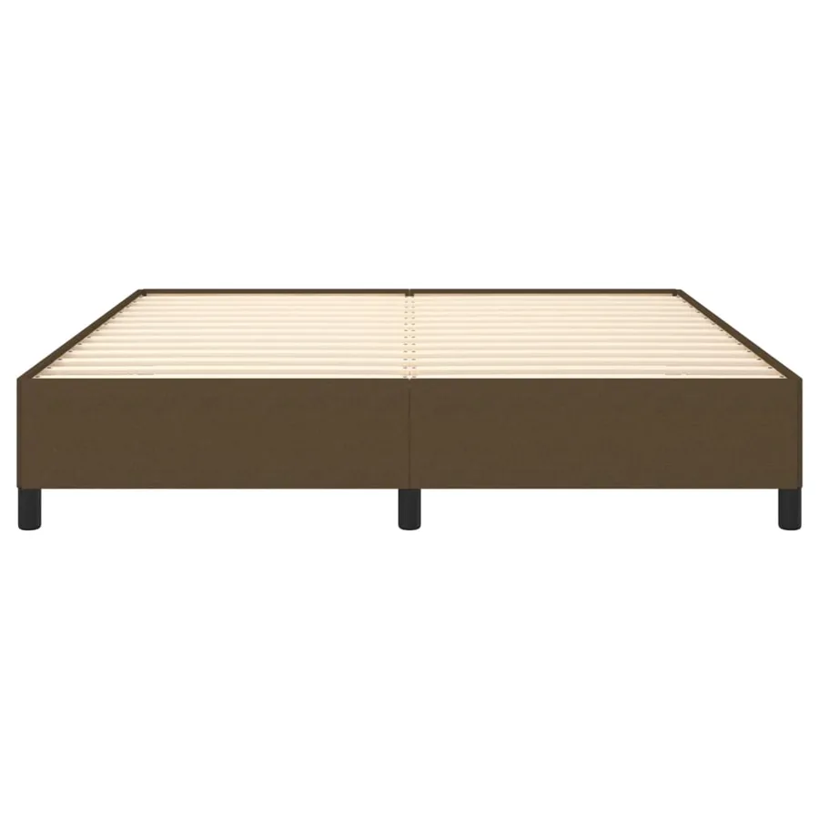 Cadre de lit sans matelas marron foncé 180x200 cm tissu - 5