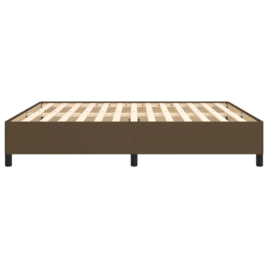 Cadre de lit sans matelas marron foncé 180x200 cm tissu - 6