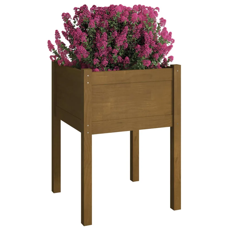 Jardinières 2 pcs Marron miel 50x50x70 cm Bois de pin massif - 3