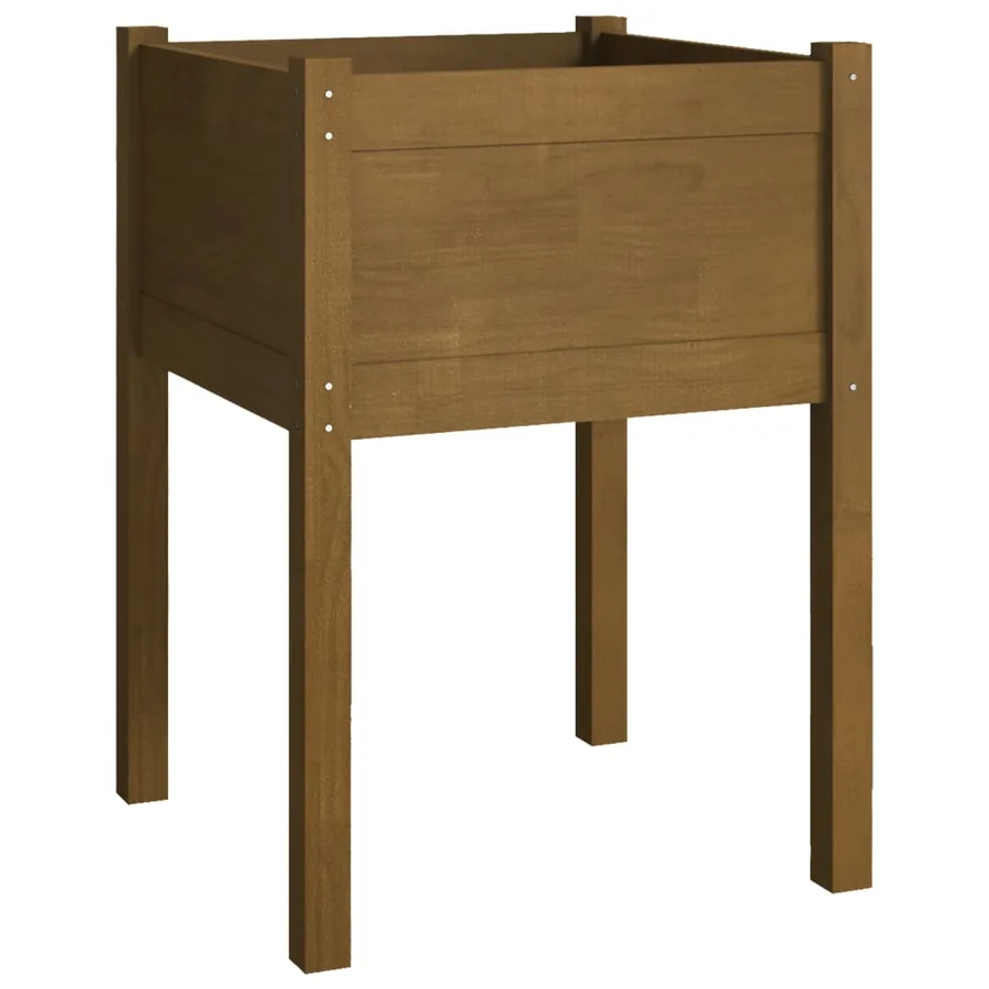 Jardinières 2 pcs Marron miel 50x50x70 cm Bois de pin massif - 4