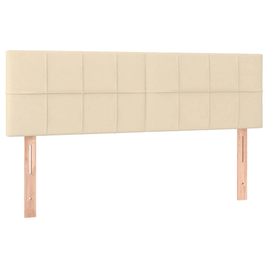 Sommier à lattes de lit avec matelas Crème 140x200 cm Tissu - 6