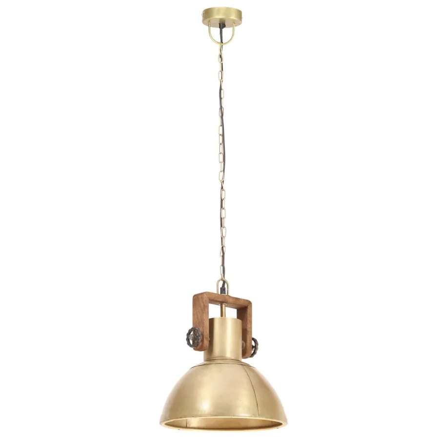 Lampe suspendue industrielle 25 W Laiton Rond 30 cm E27 - 4
