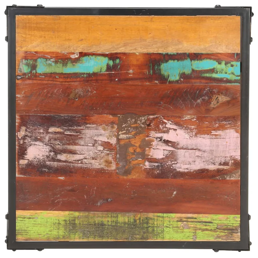 Table basse 60x60x35 cm Bois de récupération massif - 3