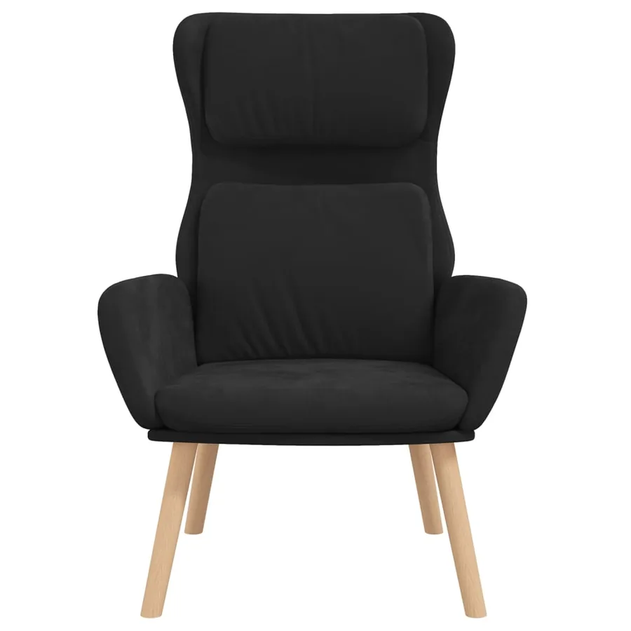Chaise de relaxation Noir Velours - 3