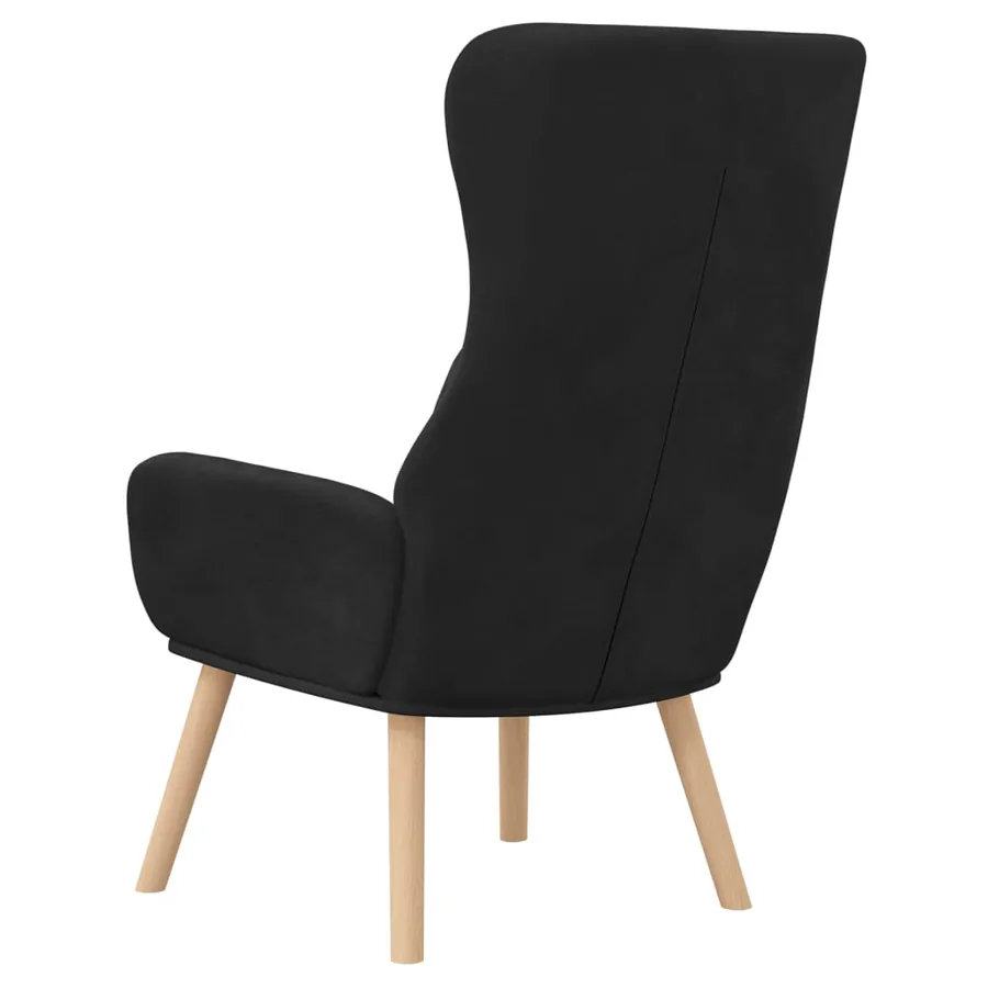 Chaise de relaxation Noir Velours - 5