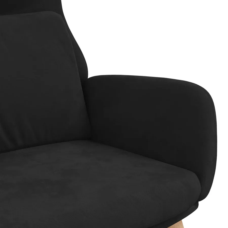 Chaise de relaxation Noir Velours - 6