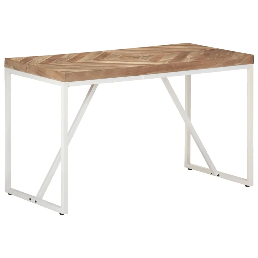 Table à manger 120x60x76 cm Bois massif d'acacia et de manguier - 8