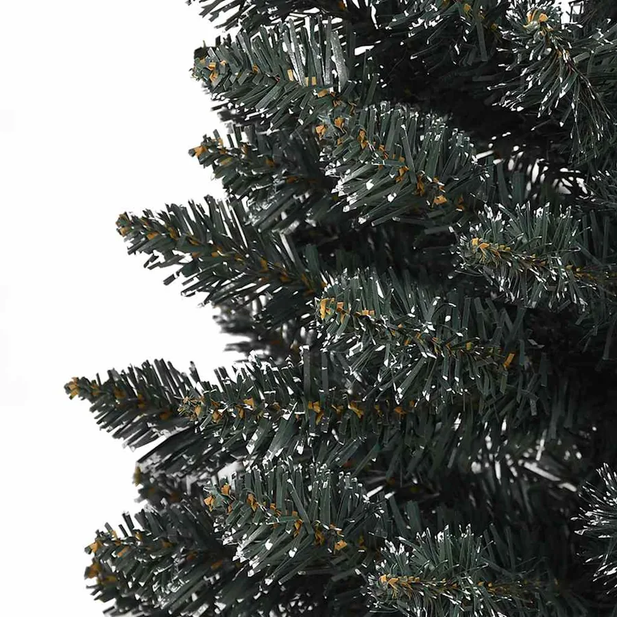 Sapin de Noël artificiel mince avec support Vert 180 cm PVC - 6