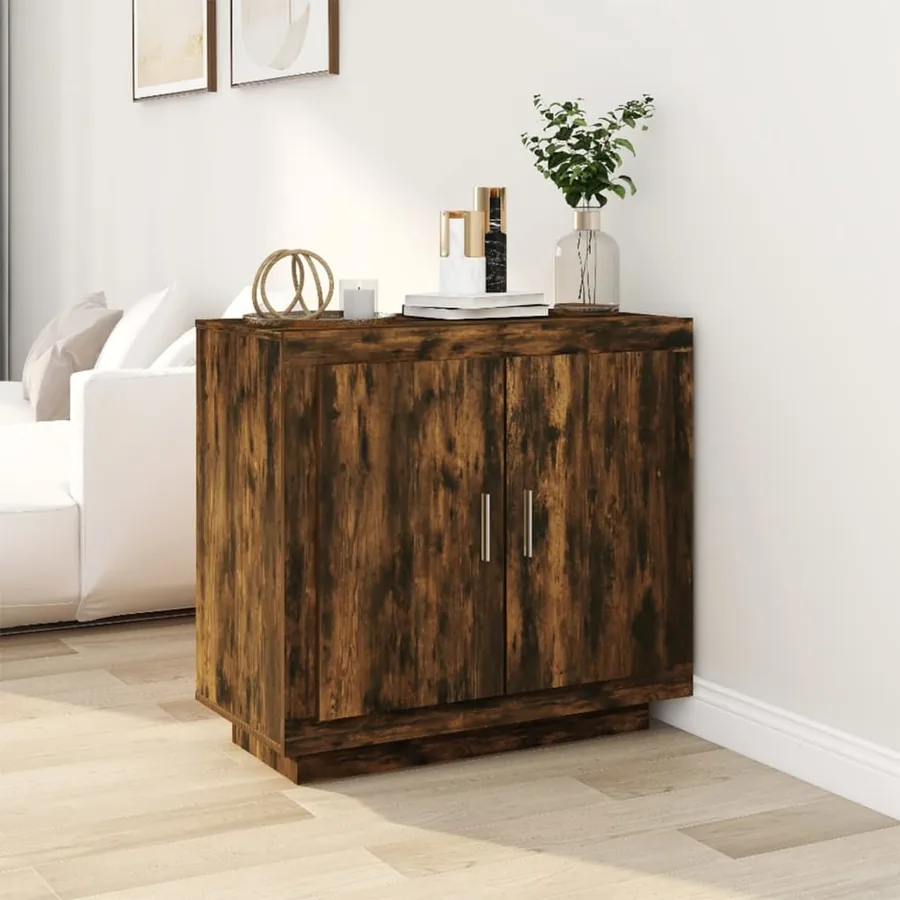 Buffet Chêne fumé 80x40x75 cm Bois d'ingénierie