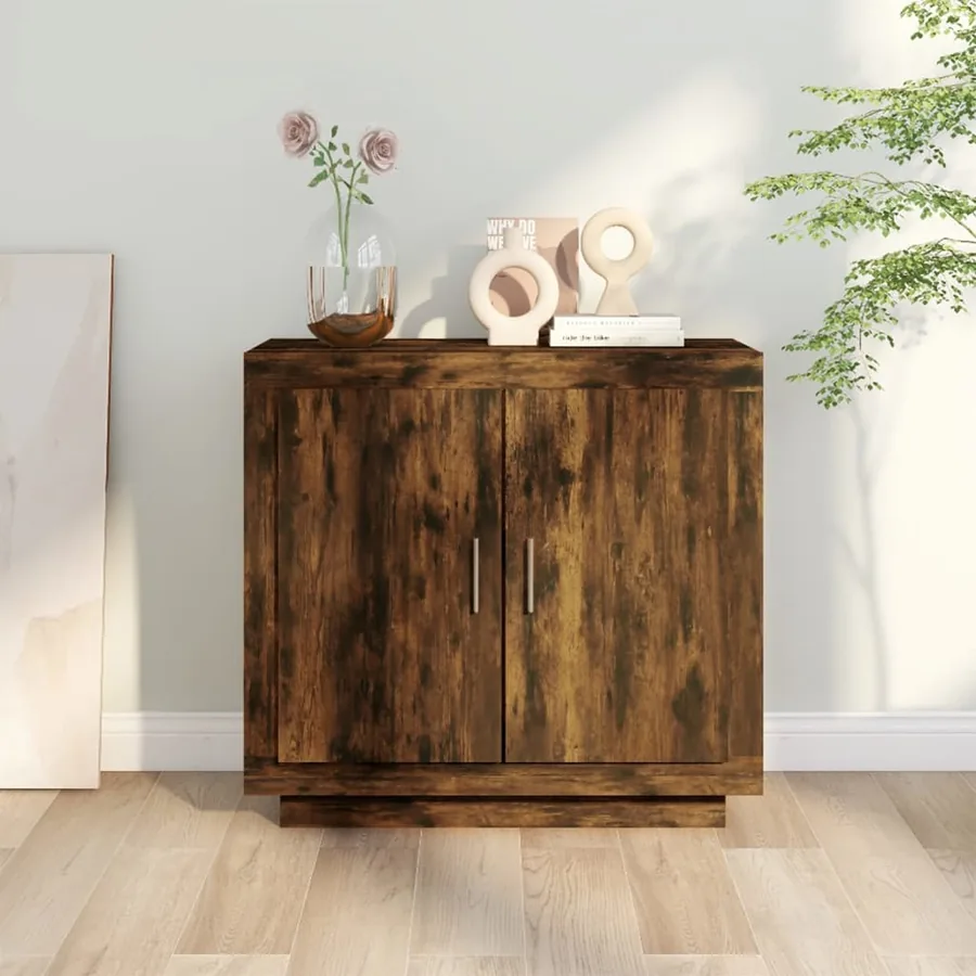 Buffet Chêne fumé 80x40x75 cm Bois d'ingénierie - 3