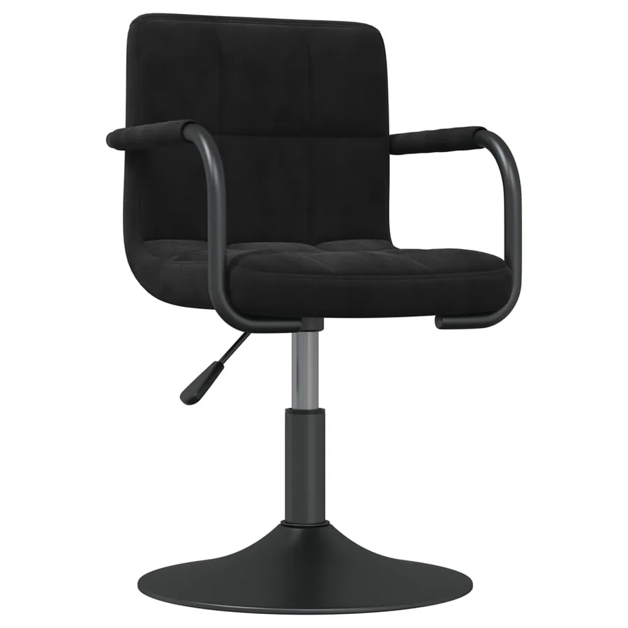 Chaises pivotantes à manger lot de 6 noir velours - 3