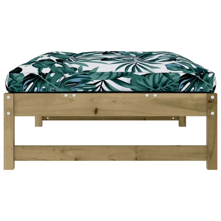 Repose-pied de jardin 120x80 cm bois de pin imprégné - 5
