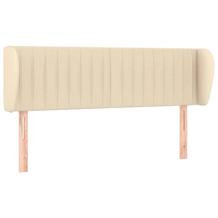 Tête de lit avec oreilles Crème 147x23x78/88 cm Tissu - 2