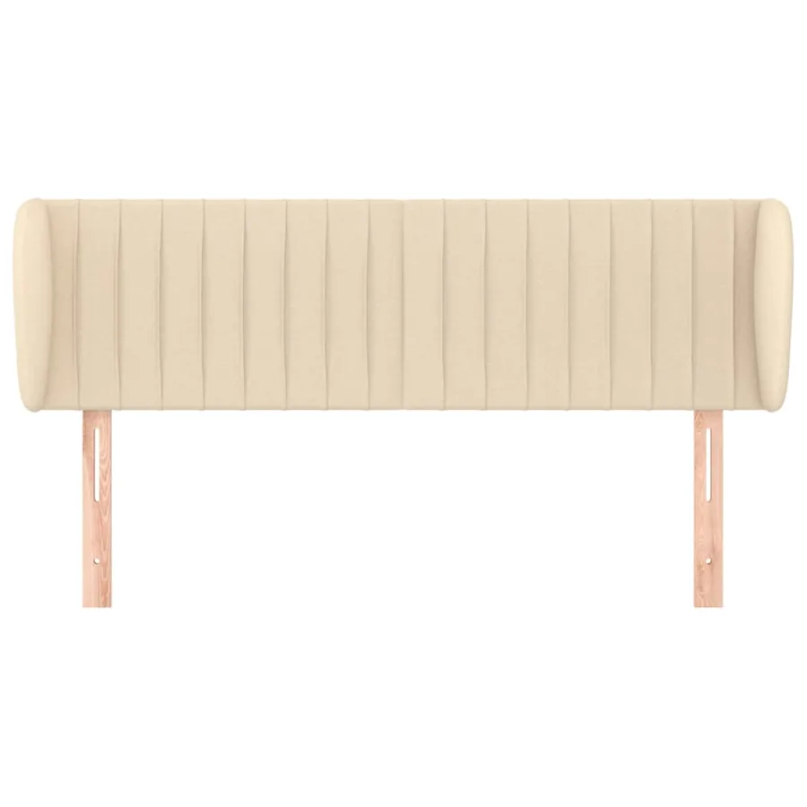 Tête de lit avec oreilles Crème 147x23x78/88 cm Tissu - 3