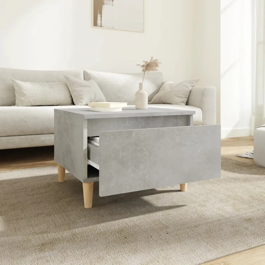 Tables d'appoint 2 pcs Gris béton 50x46x35 cm Bois d'ingénierie - 4