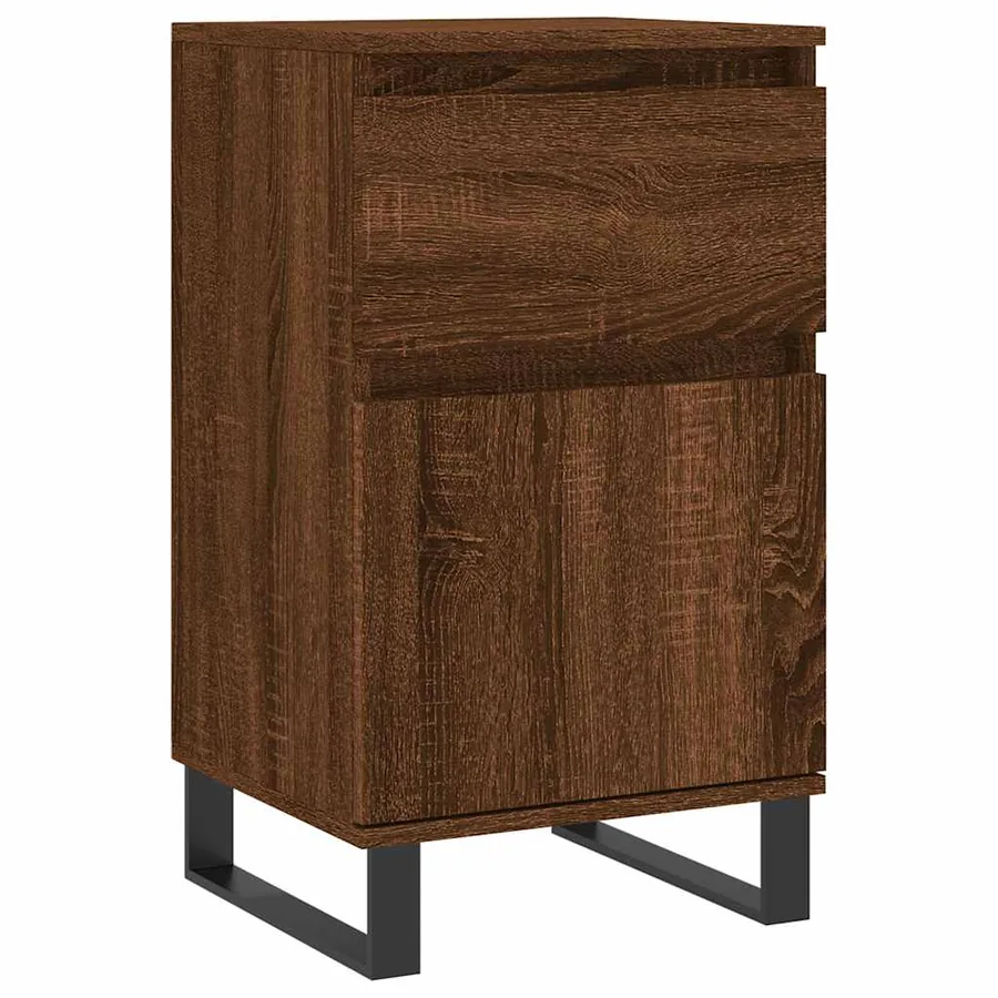 Buffets 2 pcs chêne marron 40x35x70 cm bois d'ingénierie - 4