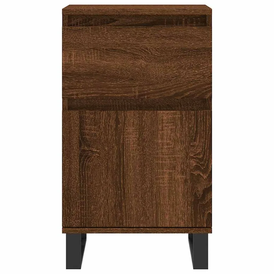 Buffets 2 pcs chêne marron 40x35x70 cm bois d'ingénierie - 5