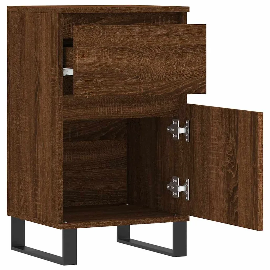 Buffets 2 pcs chêne marron 40x35x70 cm bois d'ingénierie - 6