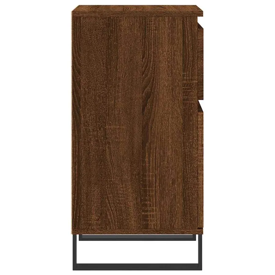 Buffets 2 pcs chêne marron 40x35x70 cm bois d'ingénierie - 7
