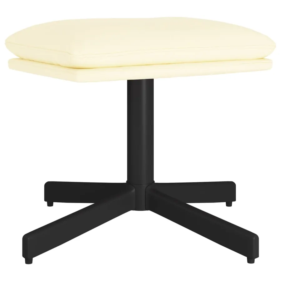 Repose-pied Crème 60x60x36 cm Similicuir - 2