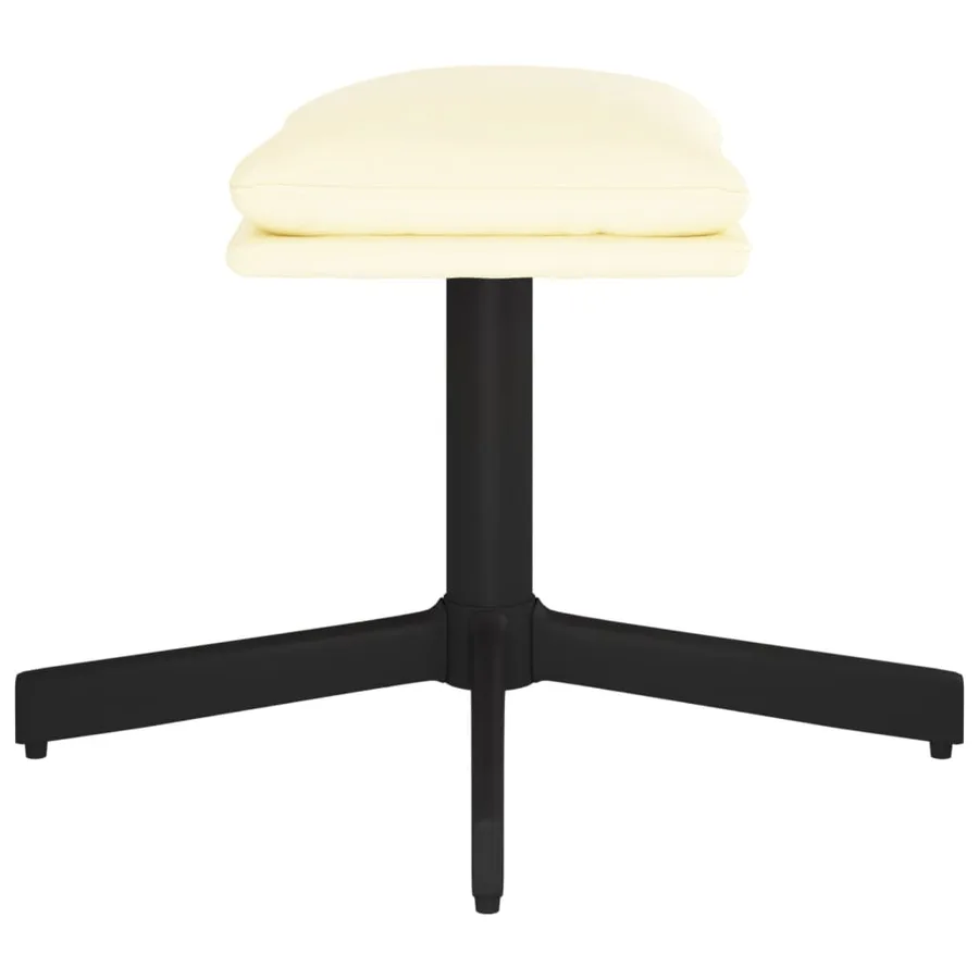 Repose-pied Crème 60x60x36 cm Similicuir - 4