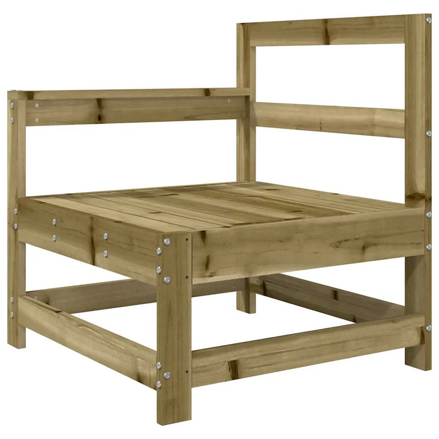 Chaise de jardin avec coussins bois de pin imprégné - 4