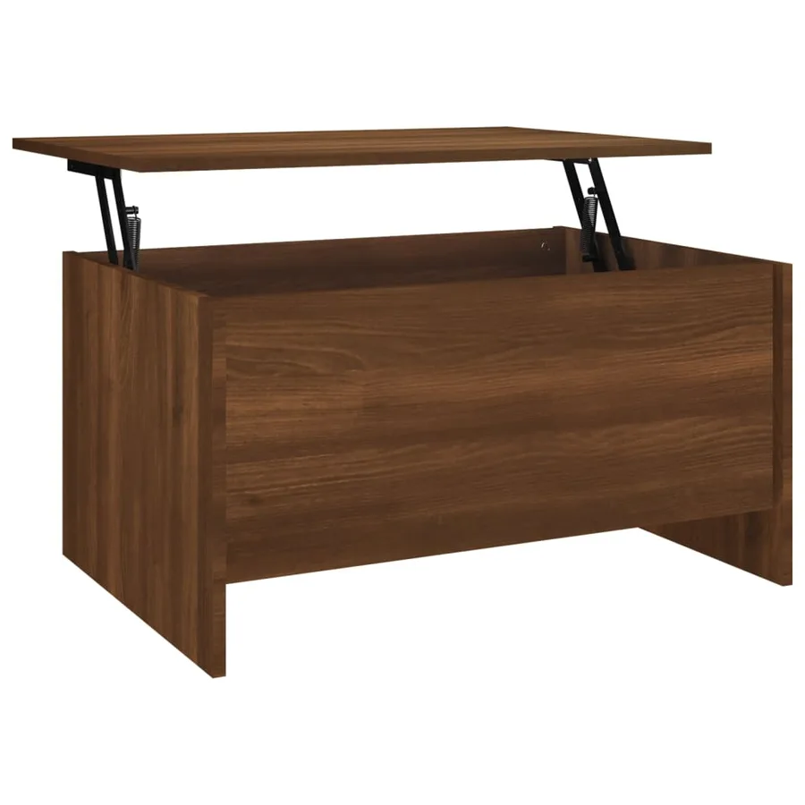 Table basse Chêne marron 80x55,5x41,5 cm Bois d'ingénierie - 2