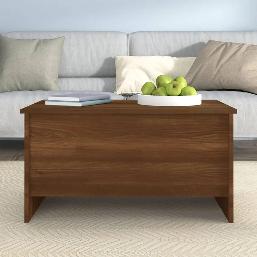 Table basse Chêne marron 80x55,5x41,5 cm Bois d'ingénierie - 7