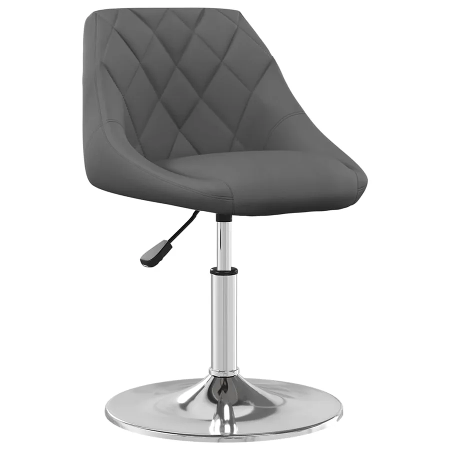 Chaises pivotantes à manger lot de 4 Gris foncé Velours - 2
