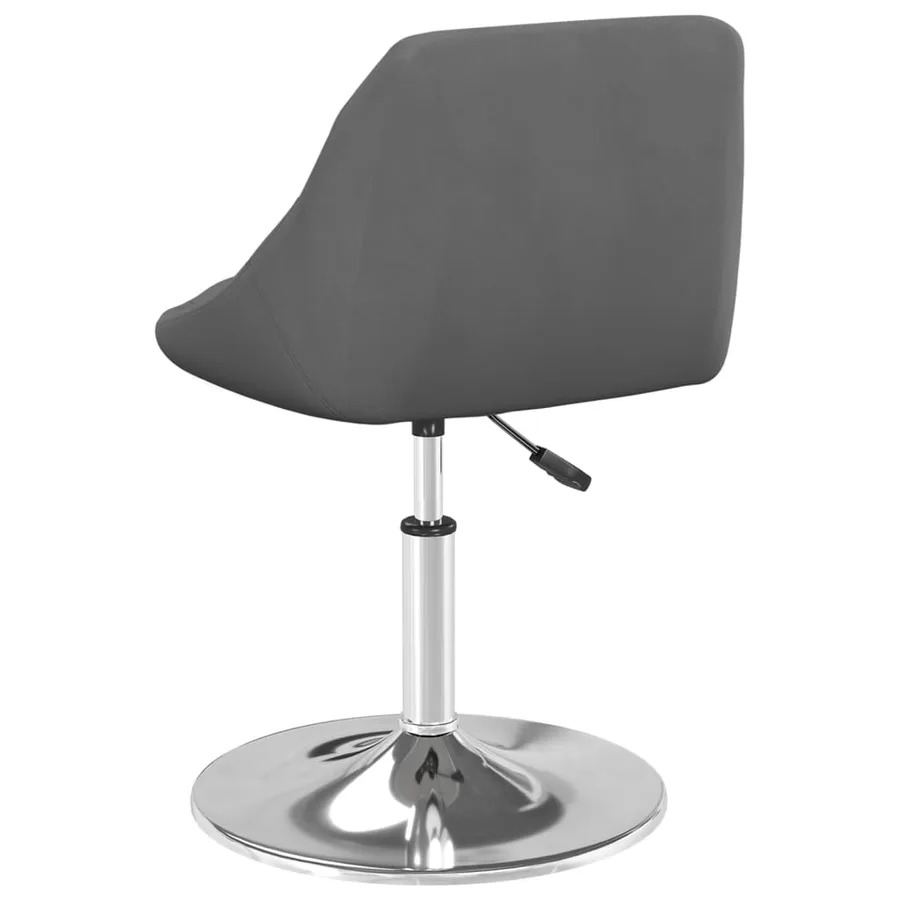 Chaises pivotantes à manger lot de 4 Gris foncé Velours - 5