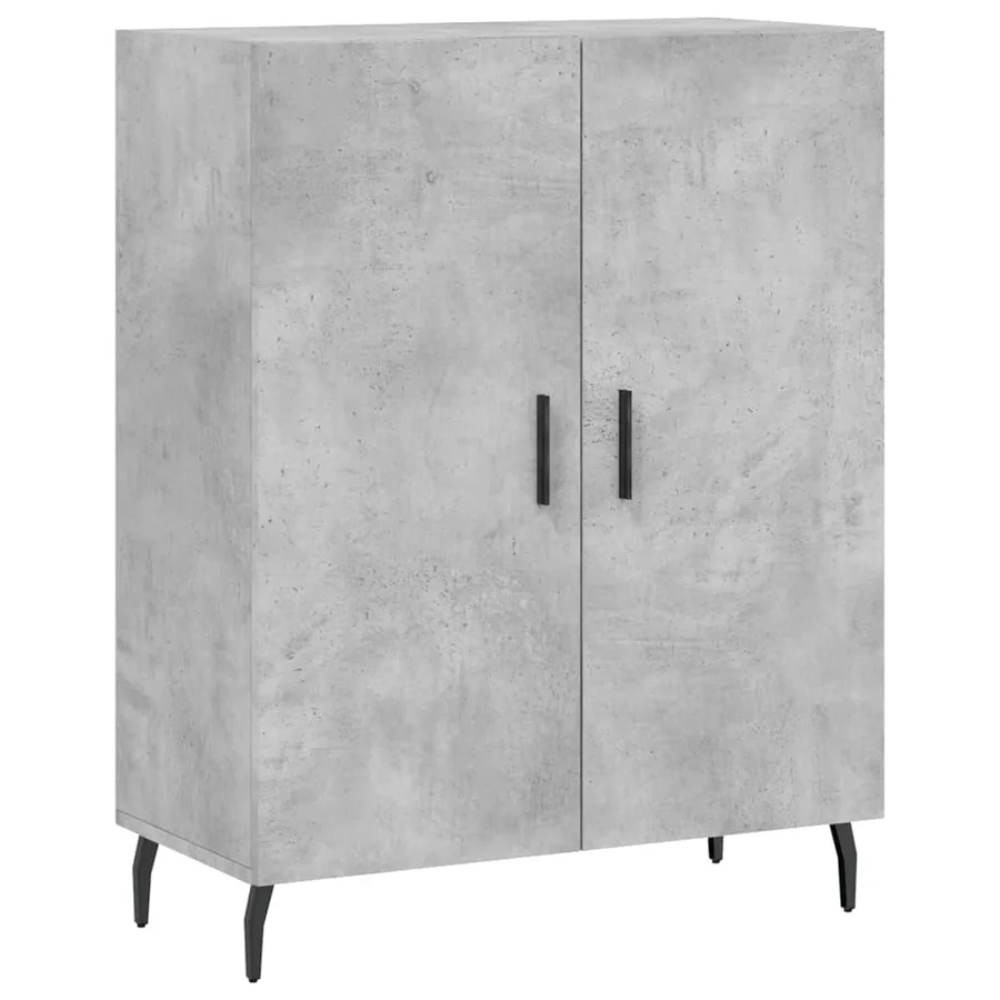 Buffet gris béton 69,5x34x90 cm bois d'ingénierie - 2