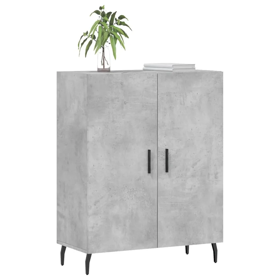 Buffet gris béton 69,5x34x90 cm bois d'ingénierie - 3