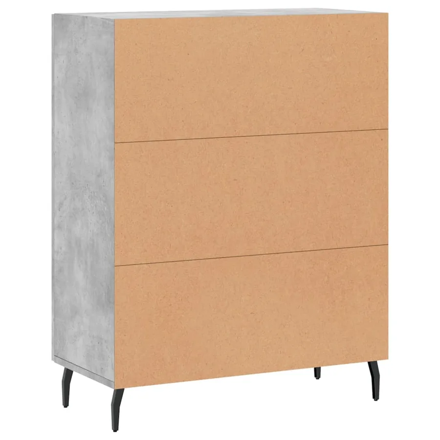 Buffet gris béton 69,5x34x90 cm bois d'ingénierie - 8