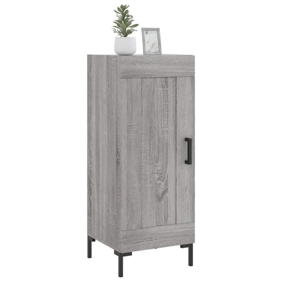 Buffet Sonoma gris 34,5x34x90 cm Bois d'ingénierie - 3