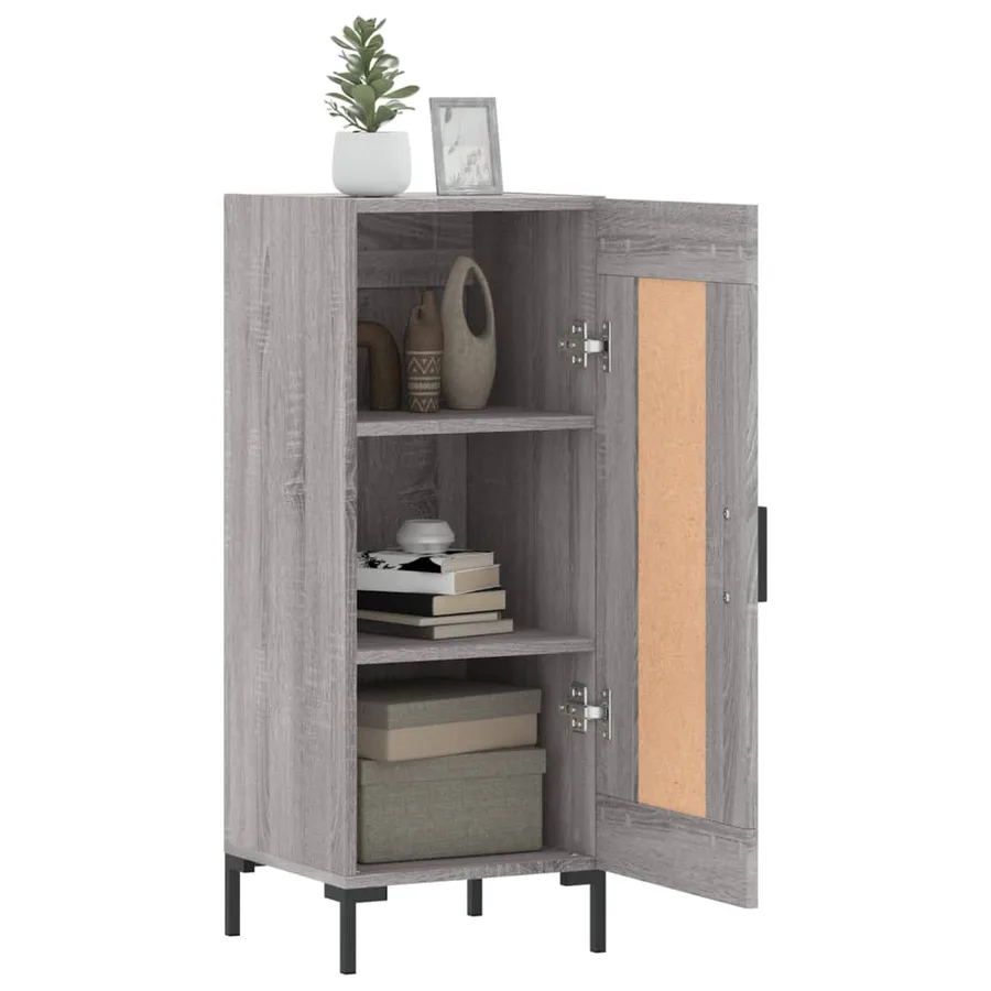 Buffet Sonoma gris 34,5x34x90 cm Bois d'ingénierie - 4