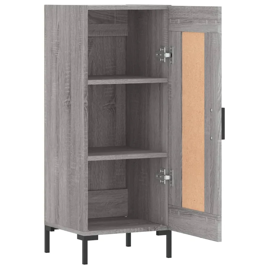 Buffet Sonoma gris 34,5x34x90 cm Bois d'ingénierie - 6