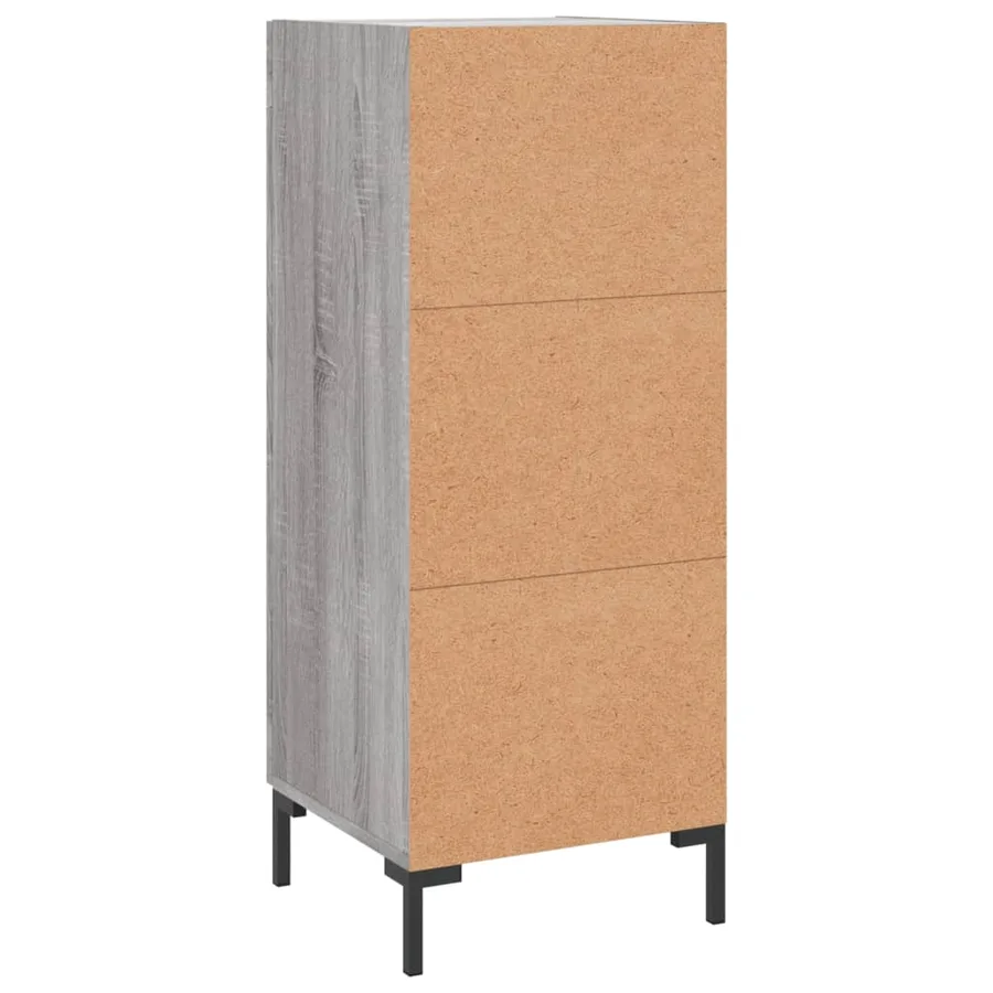 Buffet Sonoma gris 34,5x34x90 cm Bois d'ingénierie - 8