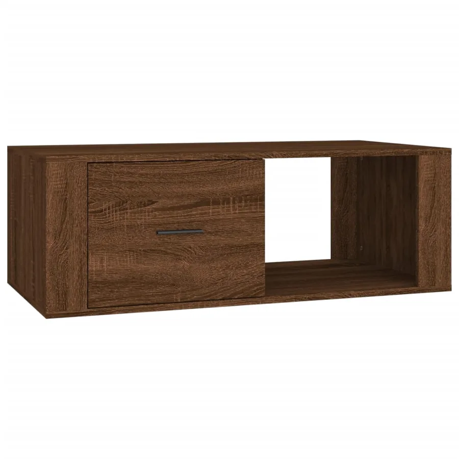 Table basse Chêne marron 100x50,5x35 cm Bois d'ingénierie - 2