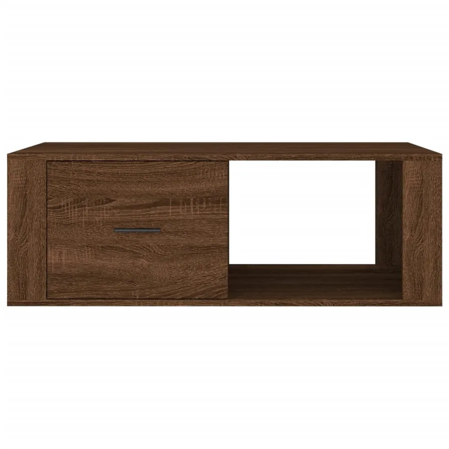 Table basse Chêne marron 100x50,5x35 cm Bois d'ingénierie - 6