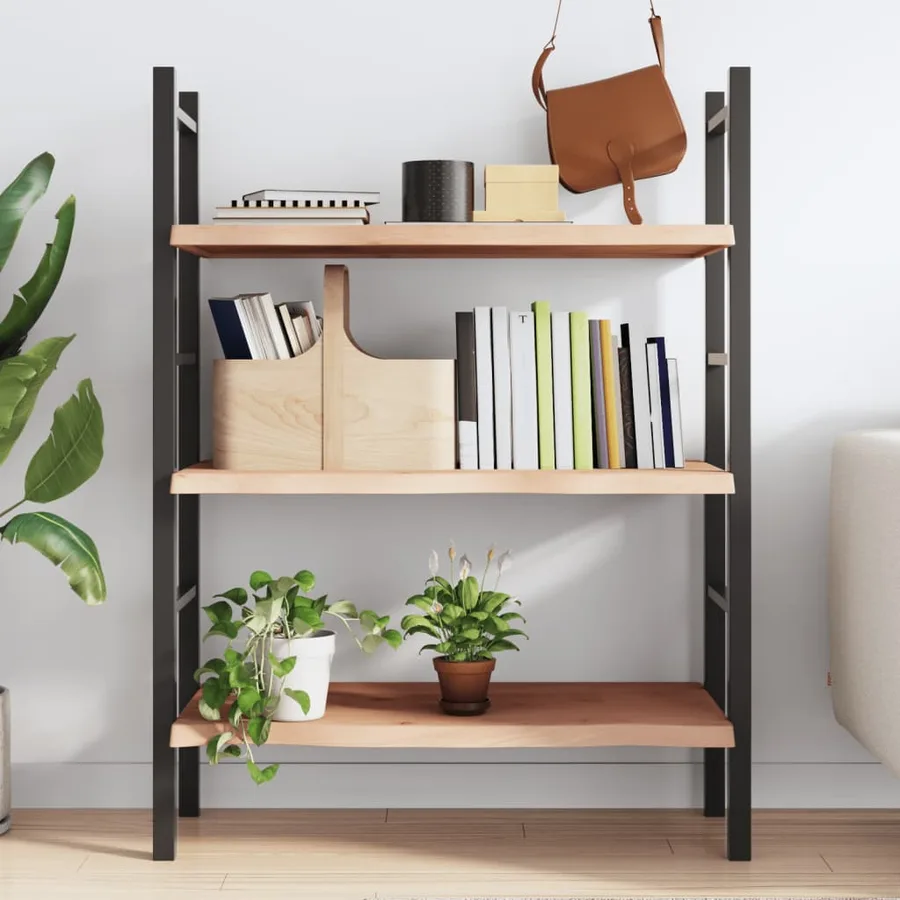 Étagère murale 100x60x(2-4) cm bois de chêne massif non traité - 3