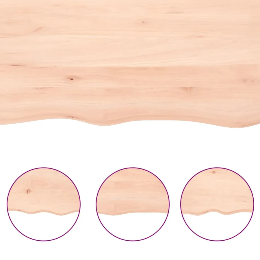 Étagère murale 100x60x(2-4) cm bois de chêne massif non traité - 6
