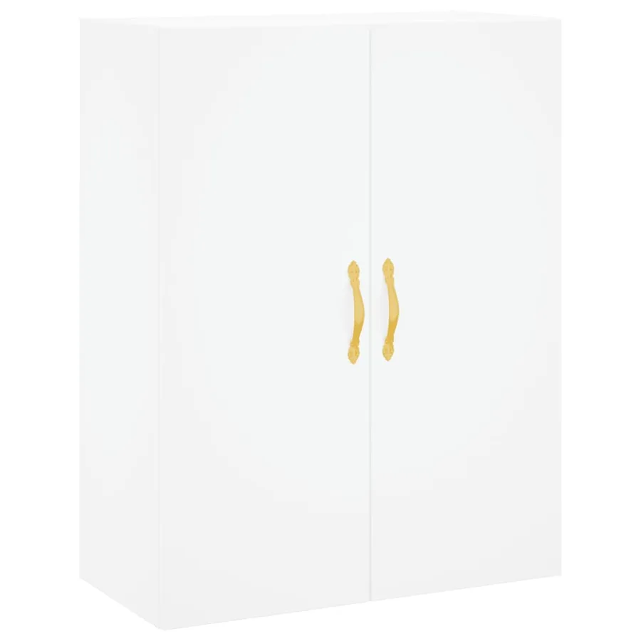 Buffet haut Blanc 69,5x34x180 cm Bois d'ingénierie - 5