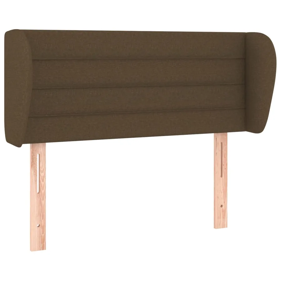 Tête de lit avec oreilles Marron Foncé 83x23x78/88 cm Tissu - 2
