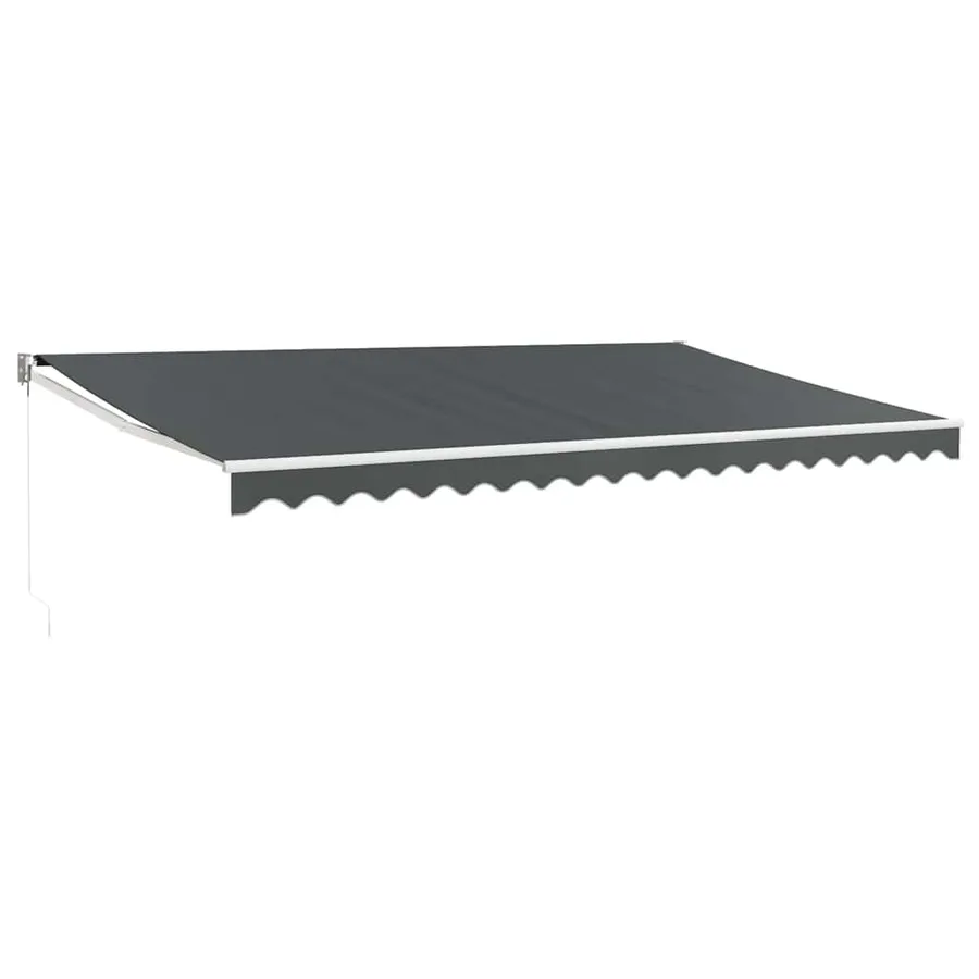 Auvent rétractable anthracite 5x3 m tissu et aluminium - 2